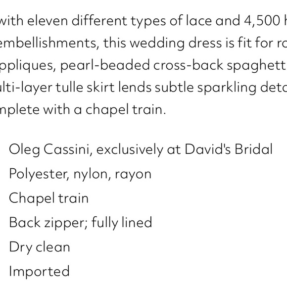 Beautiful Brand New Oleg Cassini Plus Size (street size 20) Wedding Gown $499! - Picture 7 of 8